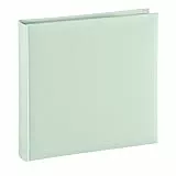 Hama Fotoalbum Jumbo 30x30 cm (Fotobuch mit 80 weißen Seiten, Album für 320 Fotos zum Selbstgestalten und Einkleben) grün pastell