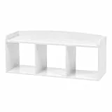 Iris Ohyama Bank, Möbel mit Kinderregal, Bibliothek, Spielzeugorganizer, 3 Fächer, Design & Modern, Schule, Spielzimmer, 102x34x44, KBN-3R, Weiß