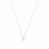 Amor Kette mit Anhänger 925 Sterling Silber Damen Halsschmuck, mit Zirkonia synth., 42+3 cm, Silber, Kommt in Schmuck Geschenk Box, 9070008