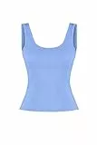 Trendyol Damen Regular Fit Basic Scoop Neck Knit Singlet, violett, M