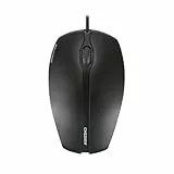 CHERRY GENTIX Corded, Kabelgebundene Maus, Präzises Scrollrad, Optischer Sensor, Symmetrisches Design für Links- & Rechtshänder, Kabel 1,8 m, USB 2.0, Schwarz