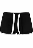 Urban Classics Damen Ladies French Terry Hotpants Short, Mehrfarbig (blk/wht 50), 40 (Herstellergröße: L)