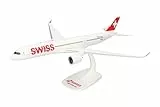 Herpa Snap-Fit Modellflugzeug Swiss International Air Lines Airbus A350-900, Miniatur im Maßstab 1:200, Sammlerstück, Modell mit Standfuß, Kunststoff