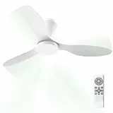 Airwit Deckenventilator mit Beleuchtung Leise, 106 cm Deckenventilator mit Licht und Fernbedienung, 3CCT Dimmbar LED Lampe mit Ventilator für Schlafzimmer Wohnzimmer, 6 Geschwindigkeiten