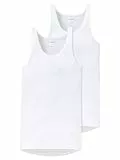 Schiesser Herren 2 Pack Ohne Arm - Original Feinripp Unterhemd, Weiss_005121, L EU