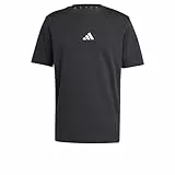 adidas Herren Essentials SMALL Logo Single Jersey Tee, Black/White, XL
