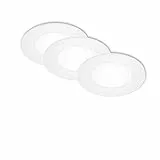 Briloner Leuchten - LED Einbauleuchten, 3er Set, Deckenlampen je 3 Watt, je 350 Lumen, 4.000 Kelvin, IP23, Weiß, 68x30mm (DxH)