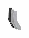 ONLY & SONS Herren ONSFINCH Basic 3-Pack NOOS Socken, Medium Grey Melange/Detail:LGM+MGM+DGM-White Logo, 39-42 (3er Pack)