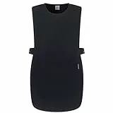 PALLTEX Ampato Überwurfschürze Damen Herren – Kittelschürze mit Taschen, verstellbar, Berufsschürze für Arbeit, Gastronomie, Reinigung, Friseur & Kosmetik, Größen S/M, L/XL, 2XL (Schwarz, 2XL)