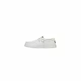 HEYDUDE Men Wally Washed Canvas White Casual Moccasin 43 EU