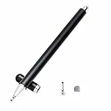 Twiller Disc Tablet Stift, 2 in 1Tablet Pen für Alle Tablets mit Magnetkappe, Eingabestift Stylus Touchstift Handy Stift Kompatibel mit iPhone, iPad, Samsung, Chromebook, usw Schwarz