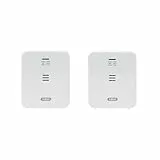 ABUS Kohlenmonoxid-Melder COWM370 - CO-Melder mit 7-Jahres-Sensor, 85 dB lautem Alarm; Prüftaste & 3 Jahre Batterielebensdauer - Weiß - 2er Set