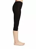 ESPRIT Damen Leggings Cotton Capri W Le Baumwolle einfarbig 1 Stück, Schwarz Black 3000, 40-42
