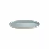 Blomus Servierplatte SABLO | Steingut | 30 x 18 cm | Farbe Stone | handwerklicher Look