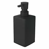 PARSA Beauty Seifenspender in schwarz – Seifenspender für Flüssigseife – Nachfüllbarer Seifenspender mit softem Rubber Finish – Modernes & Zeitloses Design