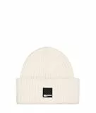 KARL LAGERFELD JEANS Damen Box Logo Beanie Weiss, One Size