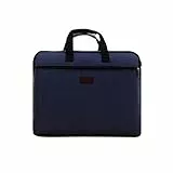 A4, Bürotasche mit Reißverschluss, große Kapazität, Handtasche for Männer und Frauen, mehrschichtige Informationstasche, Aktentasche, Meeting(Deep blue)