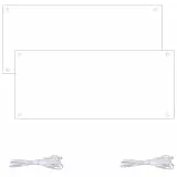 2 Set Groß Leeres Banner Selbst Gestalten 200x100 cm, Blanko Banner Weiß Personalisiert, Geburtstagsbanner Werbebanner zum Bemalen, Wall Canvas Banners mit 6m Hängendem Seil Lackierbar