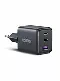 UGREEN USB C Ladegerät 30W 3-Port GaN II Netzteil iPhone Adapter PD Schnellladegerät Kompatibel mit iPhone 16, 16 Pro Max, 15, 14, 13, 12, iPad, Galaxy S25, S24, S23, Pixel 9