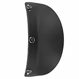 Parliky Motorradhelm Visier Vintage Helm Schirm Abnehmbar Leicht Langlebig Passend für Fahrradhelm und Rollerhelm Schwarz Mattiert