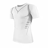 SLIMBELLE Kompressionsshirt Herren Funktionsshirt Atmungsaktiv Sportshirt Herren Kurzarm Sport T-Shirt Schnelltrocknendes Lauf Shirts Gym Shirt