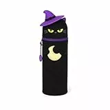 LEGAMI - Kawaii Halloween 2025 Federmäppchen, weiches Silikon, 2 in 1, Stifthalter für den Tisch, mit Reißverschluss, ideal für die Schule, mit geprägten Details, H 20 cm