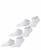 FALKE Unisex Sneakersocken Cool Kick Sneaker Multipack U Sn weich atmungsaktiv schnelltrocknend kurz einfarbig 3 Paar, Weiß White 2000, 44-45