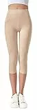 Jophy & Co. 3/4-Leggings für Damen, elastisch, für Yoga und Pilates, Artikelnr. 9901)., beige, Large