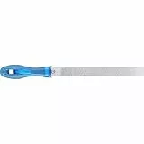 PFERD TOOLS Holzraspel Flachstumpf, 250mm, rechteckige, flachstumpfe Feile, unterschiedliche Hiebe auf Seiten und Kanten, inkl. Ergonomie-Feilenheft, 11231257 – speziell zum groben Zerspanen von Holz
