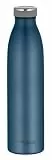 THERMOcafé by THERMOS TC BOTTLE night blue mat 0,75l, Isolierflasche aus Edelstahl, kohlensäurefest, 12h heiß 24h kalt, Auslaufsicher, für Schule, Unterwegs & Büro