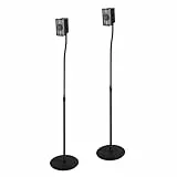 Hama 49594 Lautsprecher-Ständer Starr Boden-/Deckenabstand (max.): 12.3 cm Schwarz 1 Paar