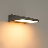 CELAVY LED Wandleuchte Wandlampe aussen - Außenwandleuchte 11W, Modern Außenleuchte Außenlampe Wand, IP65 Aussenleuchte Aussenbeleuchtung Ausenbeleutung Hauswand Balkon Terrasse Warmweiß, Grau