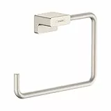 Hansgrohe AddStoris Moderner Handtuchring aus gebürstetem Nickel, 41754820