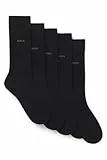 BOSS Herren 5p Uni Color Cc Herrensocken, Black1, 39-42 EU