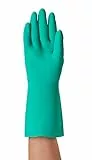 Ansell AlphaTec 37-675, Chemikalienschutzhandschuhe, Wasserdichte Sicherheitshandschuhe, Lebensmittel- und Reinigungshandschuhe, Latexfreie Schutzhandschuhe, Grüne Nitrilhandschuhe, 12 Paar, Gr. L