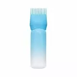 Zankie Haarfärbebürstenflasche Wurzel Kammapplikator - 6 Unzen Wurzelkamm Applikator Flasche Haarölflasche mit Kamm Haar Öl Applikator Flasche Wurzel Kamm mit abgestufter Skala