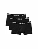Lacoste Herren Boxershorts 5H9623, Männer Untershose,Pants,Shorts,Unterwäsche,Basic,kurz,Regular Fit,Schwarz,M