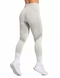 INSTINNCT Damen Sport Nahtlose Blickdicht Leggings Kompressions Yoga Fitnesshose Sporthose mit Hohe Taille für Gym Workout Jogging, Grau M