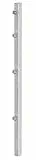 Alberts 677640 Zaunpfosten für Doppelstabmattenzaun | mit Klemmlaschenbefestigung | feuerverzinkt | Länge 2000 mm | Pfosten 60 x 40 mm