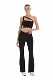 Dagi Women's Black Slim Fit Leggings, Black,M