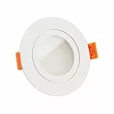 luxvenum LED Einbaustrahler IP44 230V 7W - 1x dimmbare LED Deckenleuchte flach 25mm, 120° Abstrahlwinkel, 90 CRI Farbwiedergabe, Deckenspots für Badezimmer, Küche, Außenbereich, Farbe Weiß, 3000K
