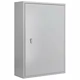 BURG-WÄCHTER Schlüsselschrank zur Wandmontage, Farbige Hakenleisten und Schlüsselanhänger, Herausnehmbares Schlüsselregister, inkl. Profilzylinder 30/10 und 3 Schlüssel, 150 Haken, 6850/150 PZ, Grau