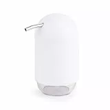 Umbra Touch Seifenspender mit 230ml Fassungsvermögen, moderner Flüssigseifen-Spender und Spülmittel-Spender mit Soft Touch Finish für Badezimmer und Küche, leicht nachzufüllen, Weiss
