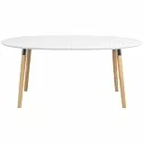 AC Design Furniture Kim Esstisch, L: 170 x B: 100 x H: 74 cm, Weiss, Holz/Chrom, 1 Stk