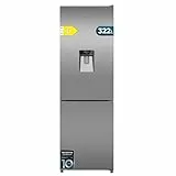 Cecotec Kombi-Kühlschrank mit Wasserspender 322L Bolero CoolMarket Combi 322i WD Inox D. 185,5 cm hoch, 59,5 cm breit, Multi Airflow Technologie, HumidityFlex HUB, Innen-LED