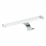 EGLO LED Spiegelleuchte Vinchio, Spiegellampe aus Stahl und Kunststoff, Badezimmer Lampe in Chrom, Weiß, Feuchtraumleuchte, IP 44, L 40 cm
