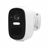 Nedis WIFICBO32WT | SmartLife WLAN Außenkamera | 4MP Quad HD 1440p | Akku bis zu 10 Monate | IP66 wetterfest | Spotlight | Bewegungserkennung | microSD & Cloud-Speicher | Weiß