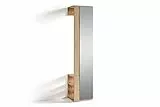 byLIVING Flurgarderobe Ben/Garderobe Artisan Eiche-Optik hell-braun mit Spiegel/Spiegelschrank für Flur mit Kleiderstange und Ablage/B 40, H 184, T 35 cm