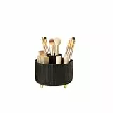 Nuangoo Kosmetik Make Up Organizer, 360°Drehbarer Pinsel Organizer,Kosmetikregal Kosmetik Organizers für Zimmer Decor Frisiertisch,Schlafzimmer,Badezimmer (schwarz)