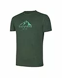 Black Crevice Herren Merino T-Shirt,Forest Green, L